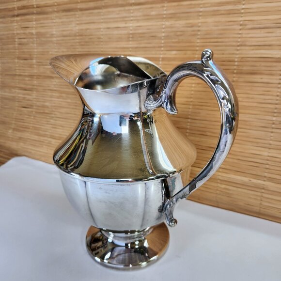 Vintage Silver Plate Water Pitcher Victorian Plate 8 1/4" EP Copper Canada - Picture 2 of 9